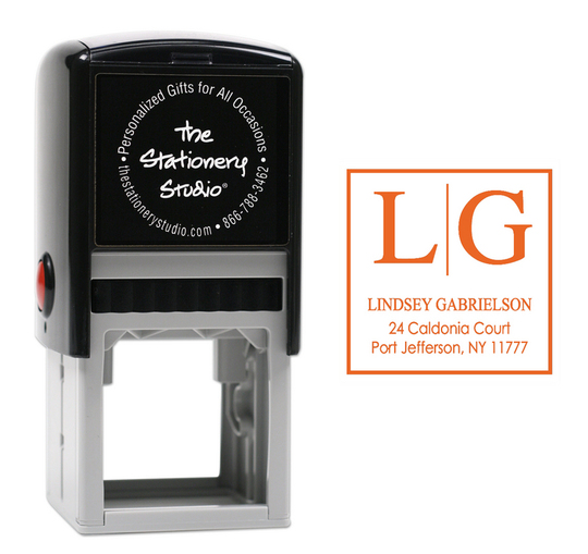Modern Initials Self Inking Stamp